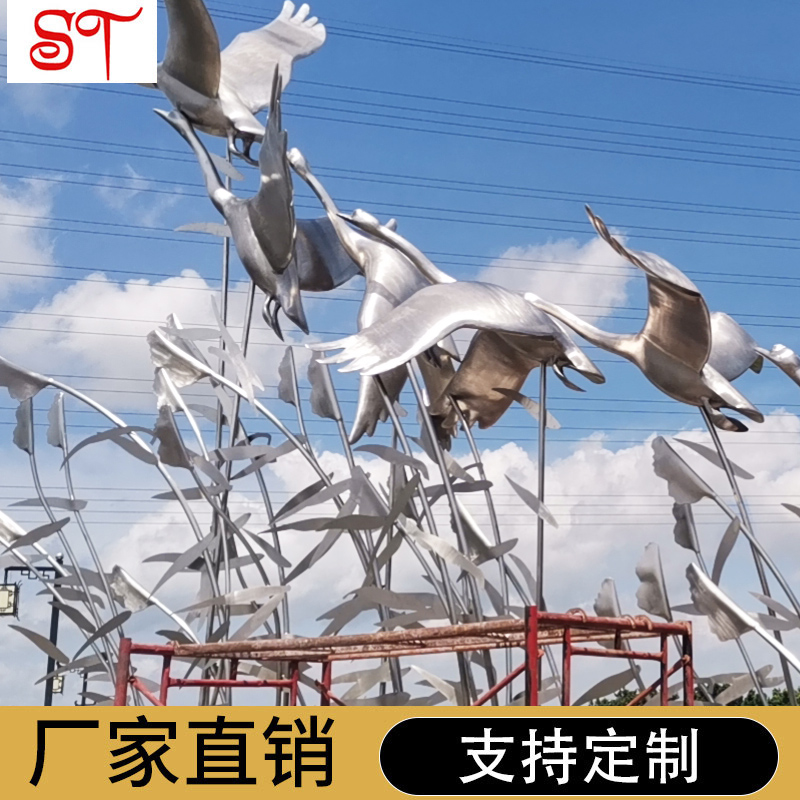 白鷺鳥(niǎo)動(dòng)物雕塑定制廠(chǎng)家